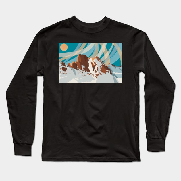 Snowy mountains Long Sleeve T-Shirt by Carpesidera